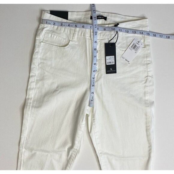 Numero Verona Ankle Skinny Jeans 31 White Juniors' Stretchy Exposed-Buttons NEW - Picture 4 of 9